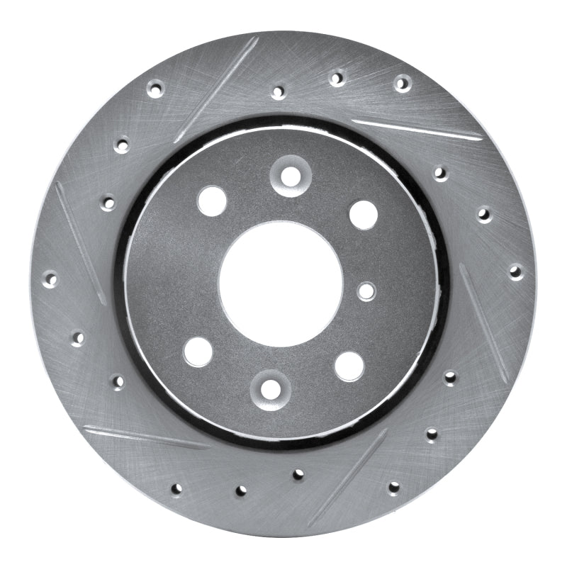 R1 94-00 Kia SPECTRA Front Left Drilled & Slotted Silver Brake Rotor