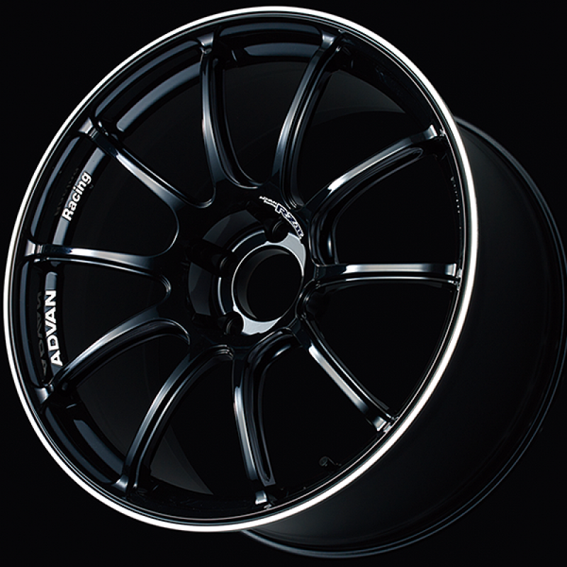 Advan RZII 15x5.0 / +45 Offset / 4x100 / 63mm Bore / Racing Gloss Black and Ring