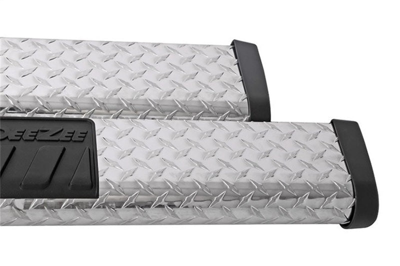 Dee Zee Universal Tubes - 6In Oval - Black Tread Aluminum (CrewCab)