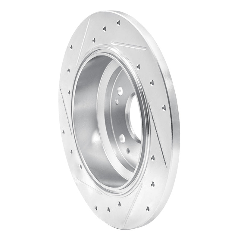 R1 02-04 Acura RL Rear Right Drilled & Slotted Silver Brake Rotor