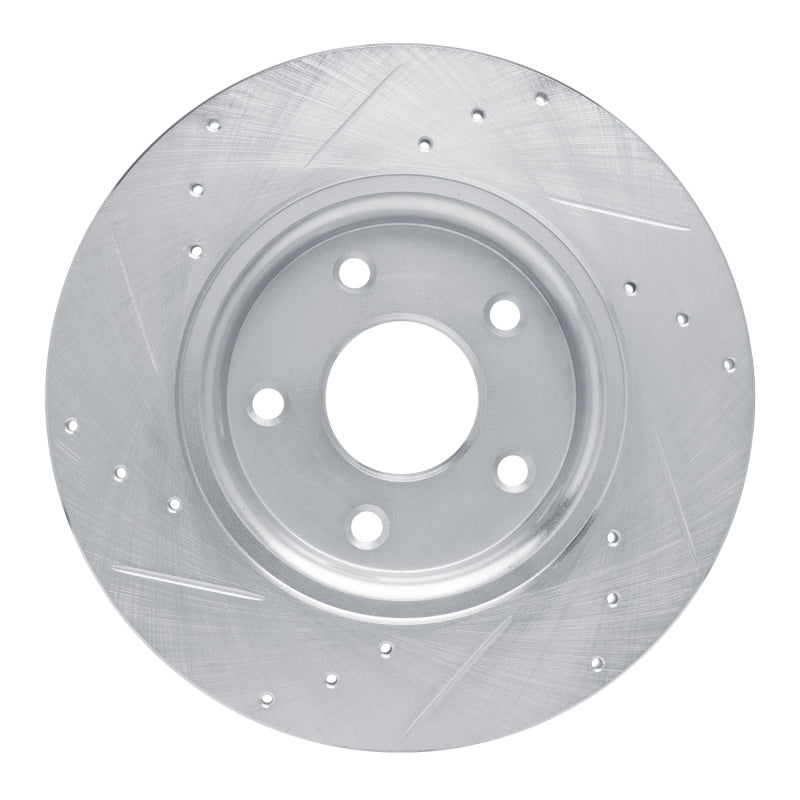 DFC 12-20 Chrysler Town & Country Rear Right Drilled & Slotted Silver Brake Rotor