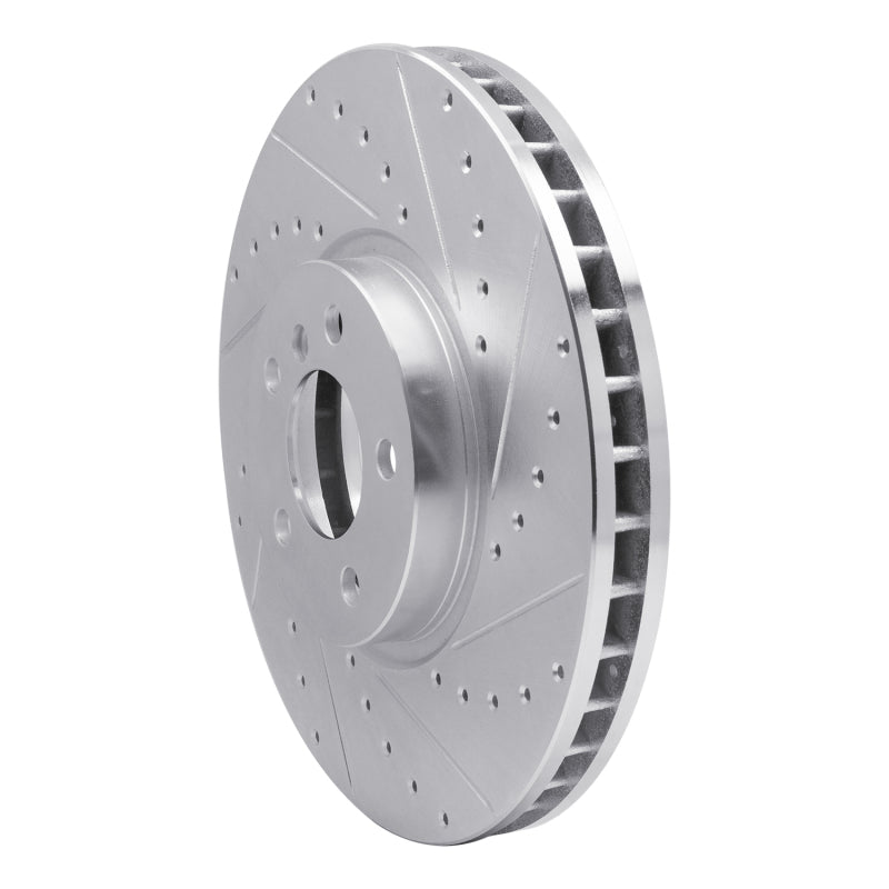 DFC 02-06 BMW X5 Front Right Drilled & Slotted Silver Brake Rotor