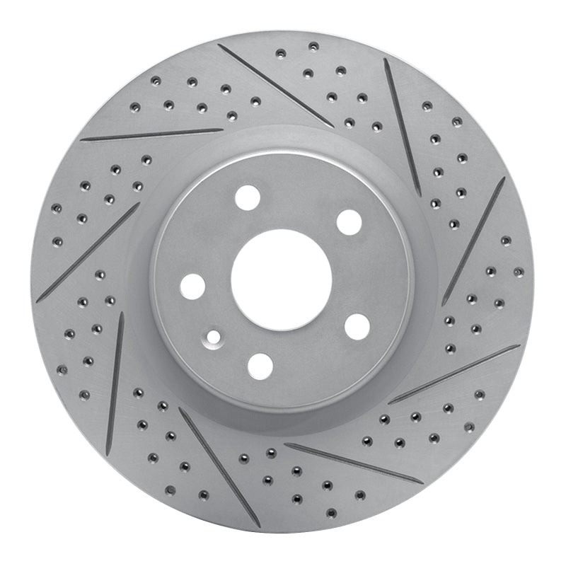 R1 08-17 Cadillac Cts Front Right Drilled & Slotted Geo-Carbon Rotor