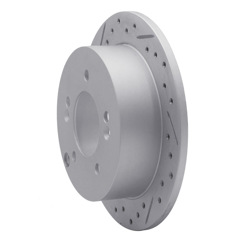 R1 01-10 Hyundai Tucson Rear Left Drilled & Slotted Geo-Carbon Rotor