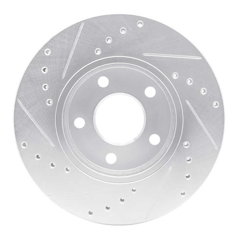 DFC 04-08 Chevrolet Malibu Front Right Drilled & Slotted Silver Brake Rotor