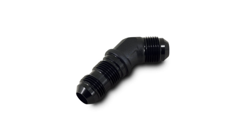 Vibrant -4AN Bulkhead Adapter 45 Degree Elbow Fitting - Anodized Black Only
