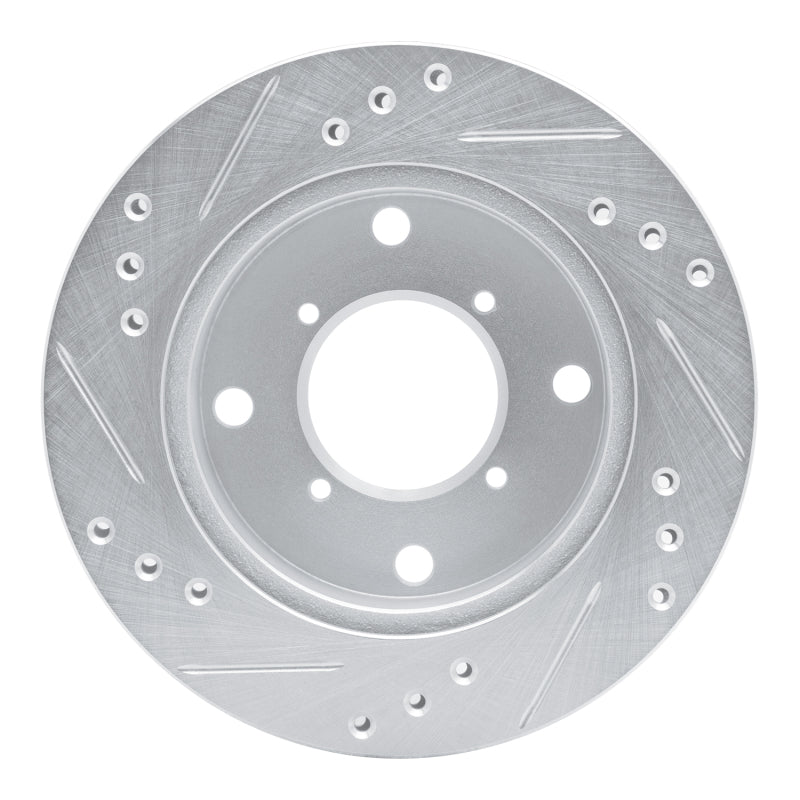 DFC 89-01 Chevrolet Metro Front Right Drilled & Slotted Silver Brake Rotor