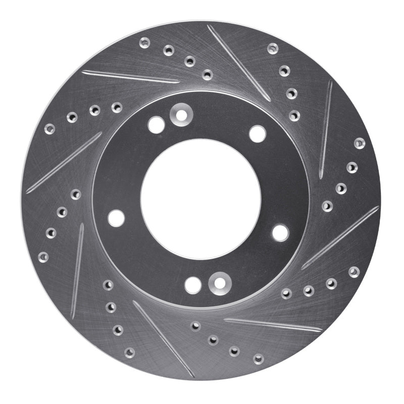 DFC 03-06 Kia Sorento Front Right Drilled & Slotted Silver Brake Rotor