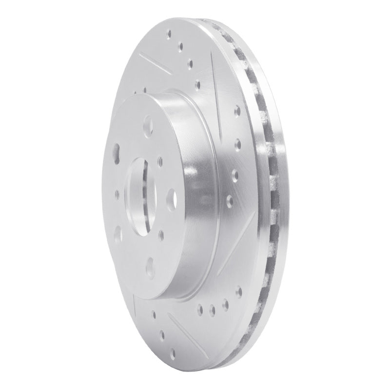 DFC 83-86 Toyota Camry Front Right Drilled & Slotted Silver Brake Rotor