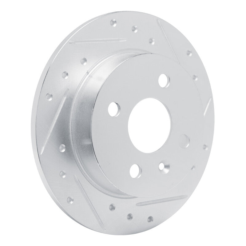 DFC 00-05 Chevrolet Zafira (Mexico) Rear Right Drilled & Slotted Silver Brake Rotor