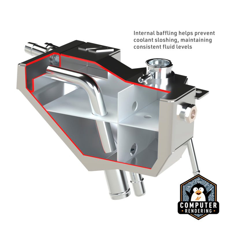 Mishimoto 11+ Ford 6.7L Powerstroke Secondary Expansion Tank - Micro-Wrinkle Black