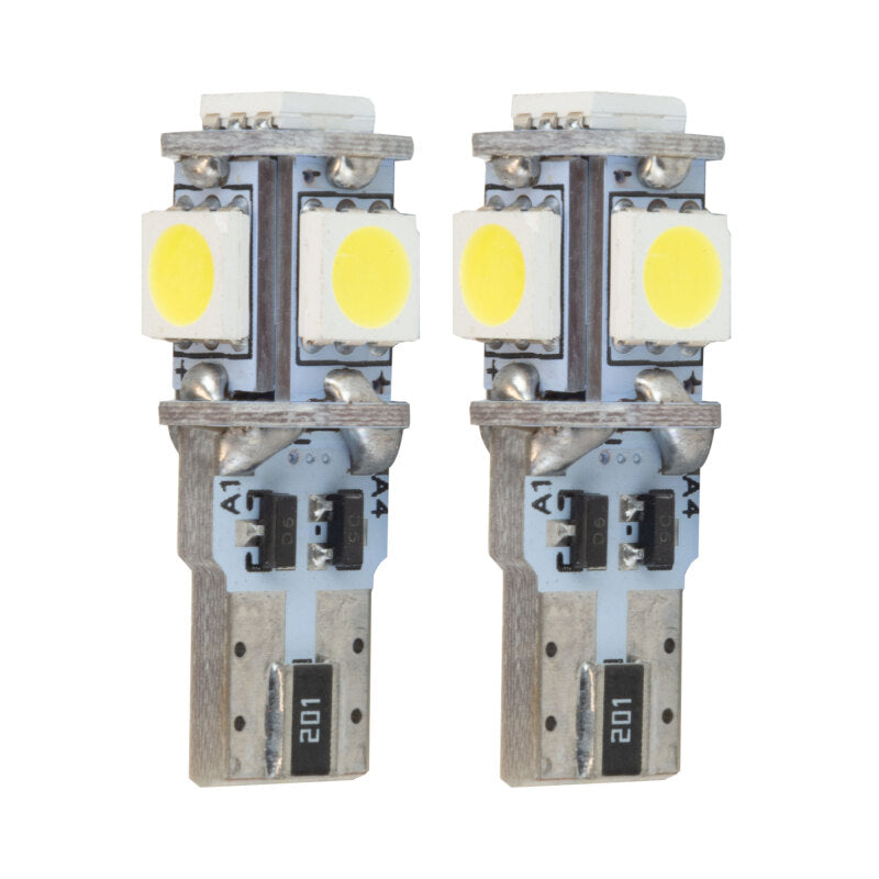 Oracle T10 5 LED 3 Chip SMD Bulbs (Pair) - Cool White
