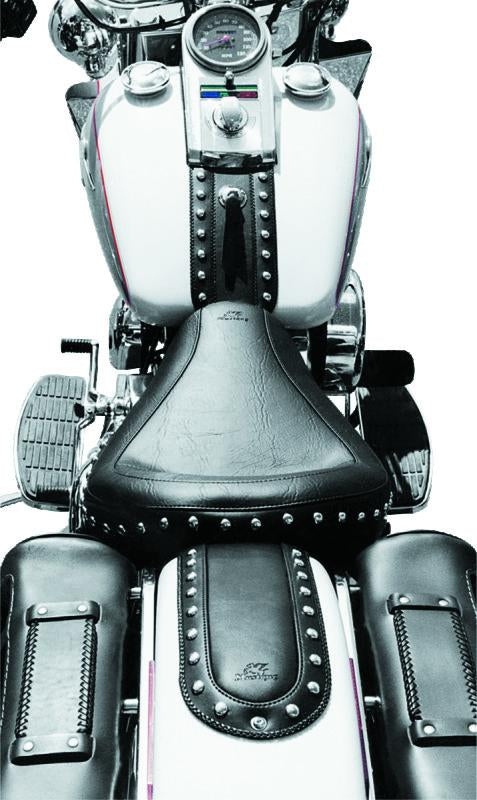 Mustang 04-21 Harley Sportster 4.5 Wide Touring Solo Seat w/Driver Backrest - Black