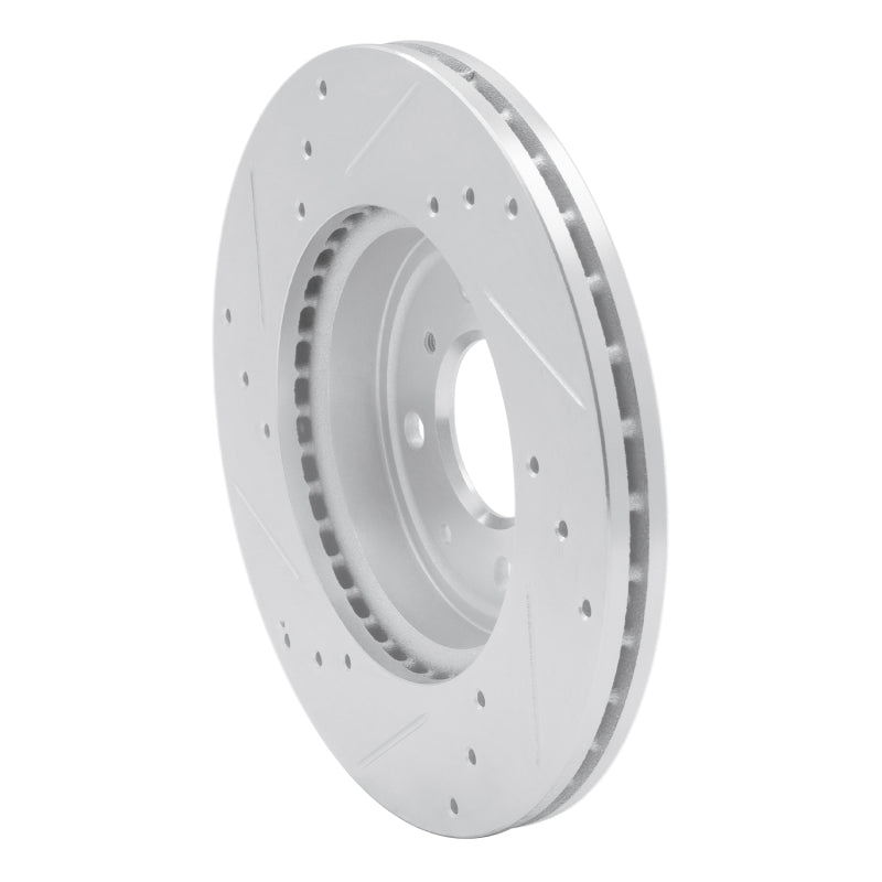 R1 15-20 Honda Fit (Mexico) Front Right Drilled & Slotted Silver Brake Rotor