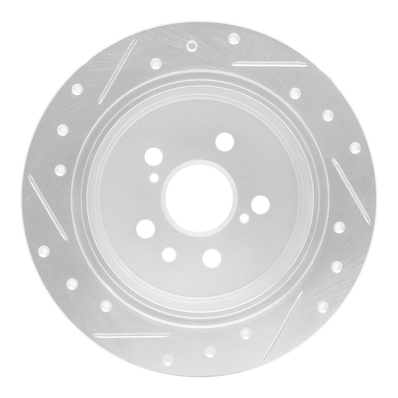 DFC 88-91 Toyota Camry Rear Right Drilled & Slotted Silver Brake Rotor