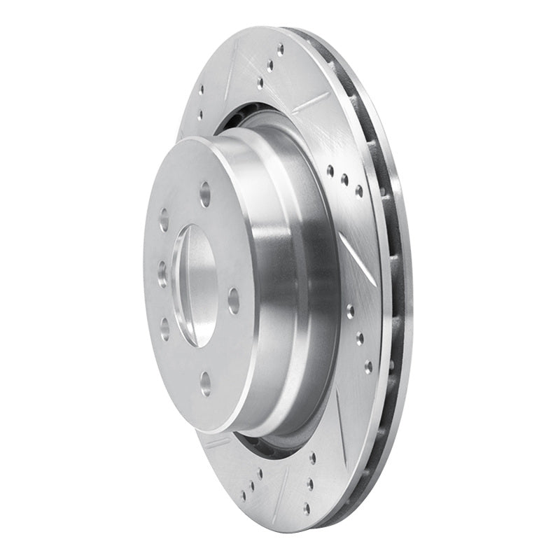 R1 95-99 BMW M3 E36 Right Rear Drilled & Slotted Silver Brake Rotor