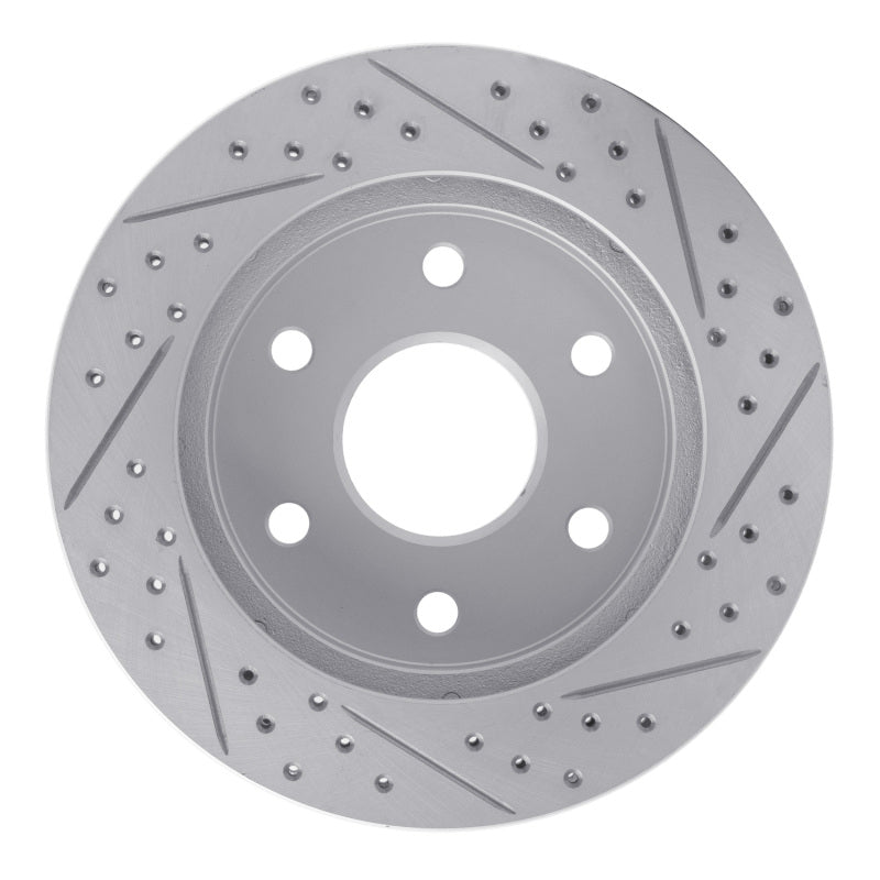R1 04-09 Cadillac Srx Rear Right Drilled & Slotted Geo-Carbon Rotor