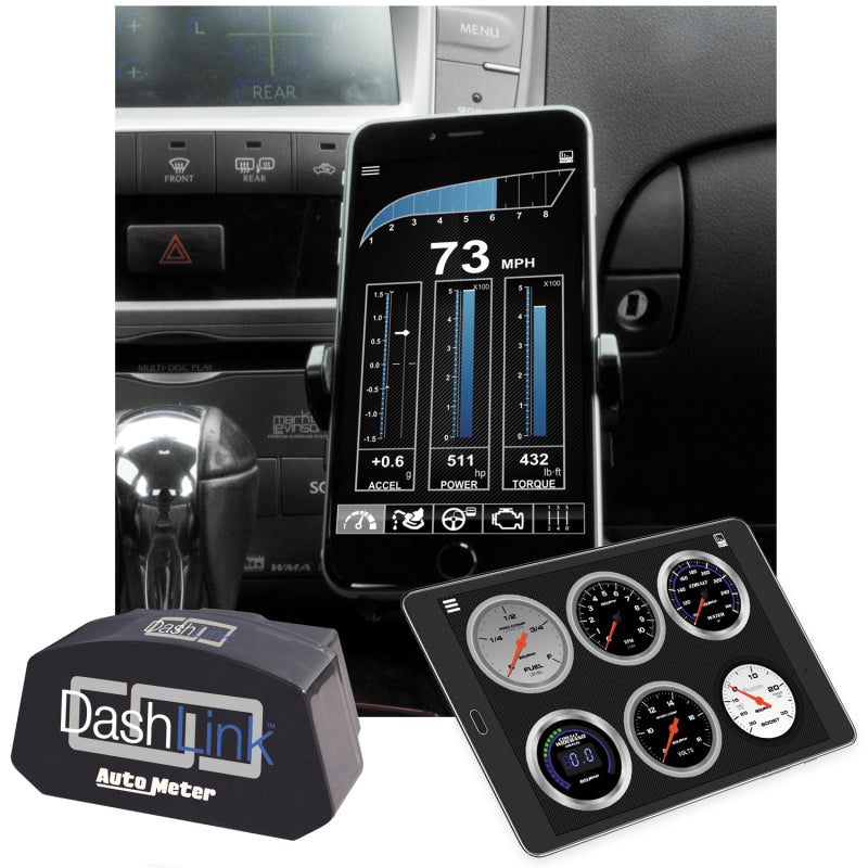 Autometer OBD-II Wireless Data Module Bluetooth DashLink for Apple IOS & Android Devices