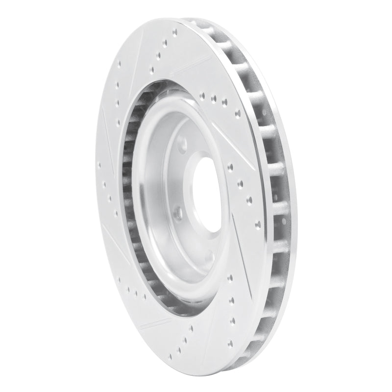 R1 05-13 Cadillac XLR Front Right Drilled & Slotted Silver Brake Rotor