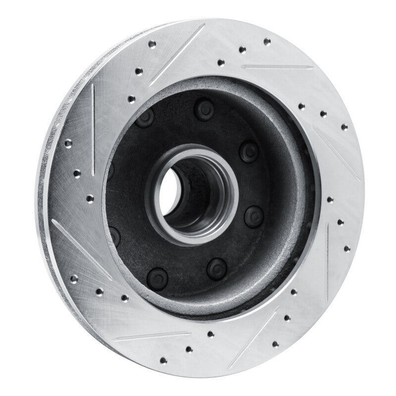 R1 80-85 Ford E-250 Econoline Club Wagon Front Right Drilled & Slotted Silver Brake Rotor