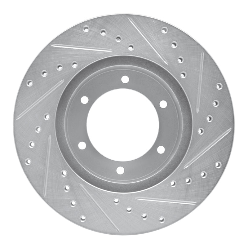DFC 86-95 Toyota Pickup Front Left Drilled & Slotted Silver Brake Rotor