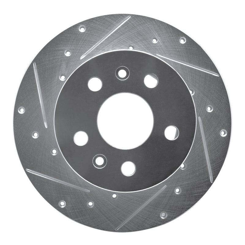 R1 72-78 Volkswagen Type 2 Front Left Drilled & Slotted Silver Brake Rotor
