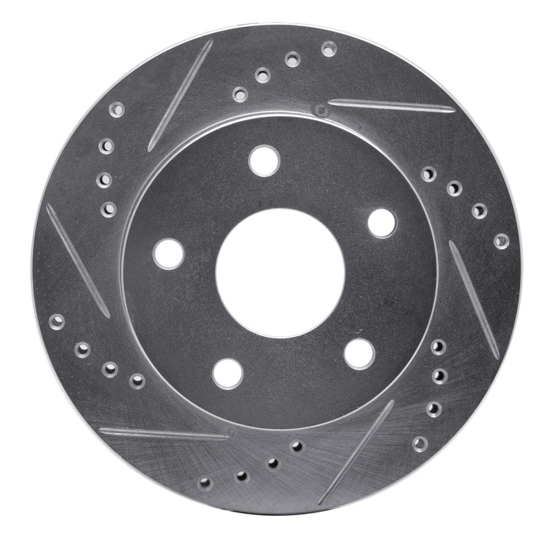 DFC 90-97 Ford Aerostar Right Front Drilled & Slotted Silver Brake Rotor