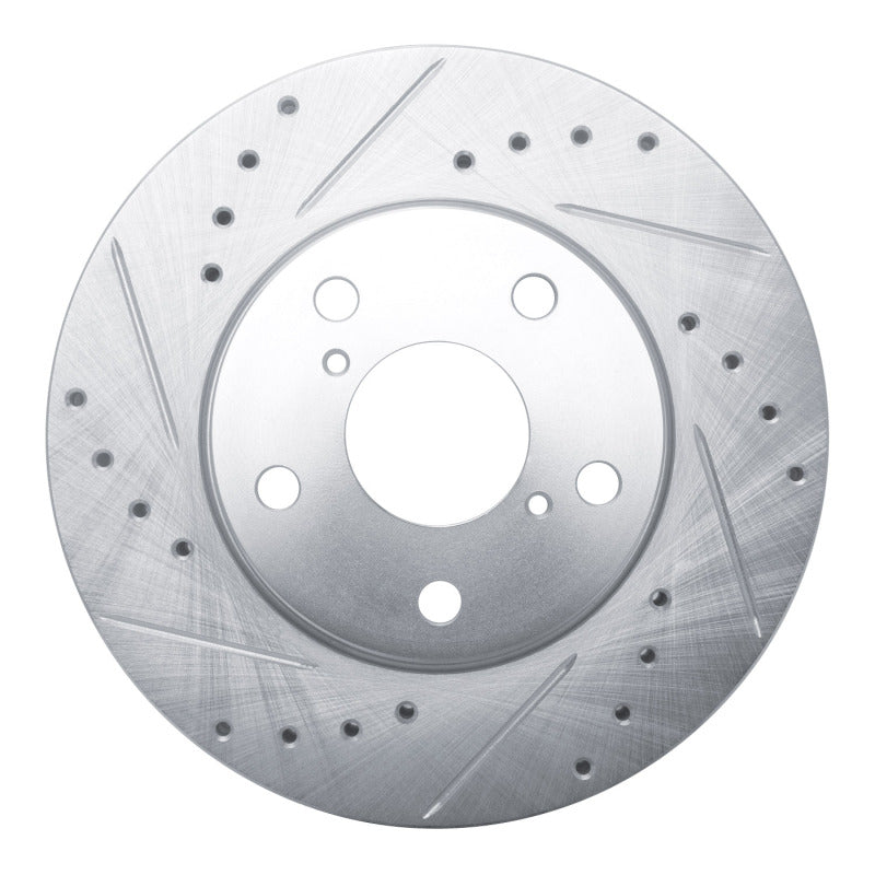 DFC 92-95 Toyota MR2 Front Left Drilled & Slotted Silver Brake Rotor