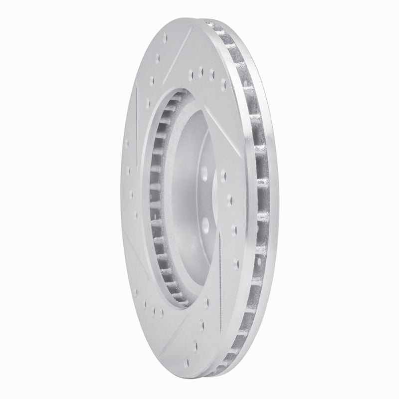 R1 90-93 Asuna SUNFIRE Front Right Drilled & Slotted Silver Brake Rotor