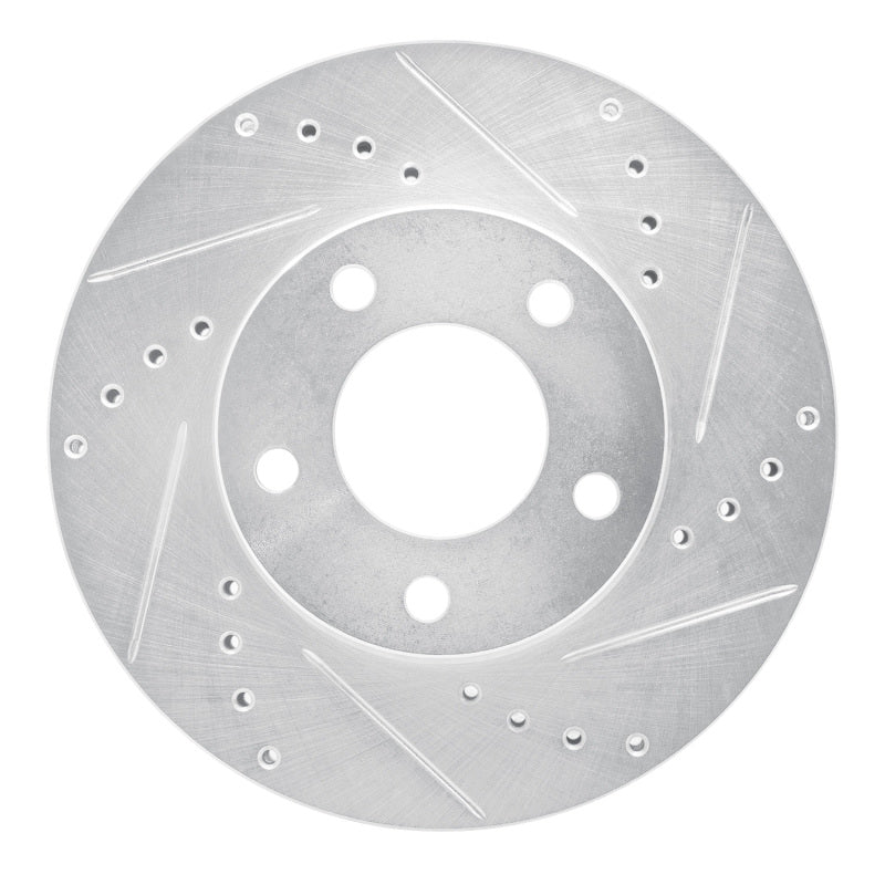R1 01-07 Ford Escape Front Right Drilled & Slotted Silver Brake Rotor