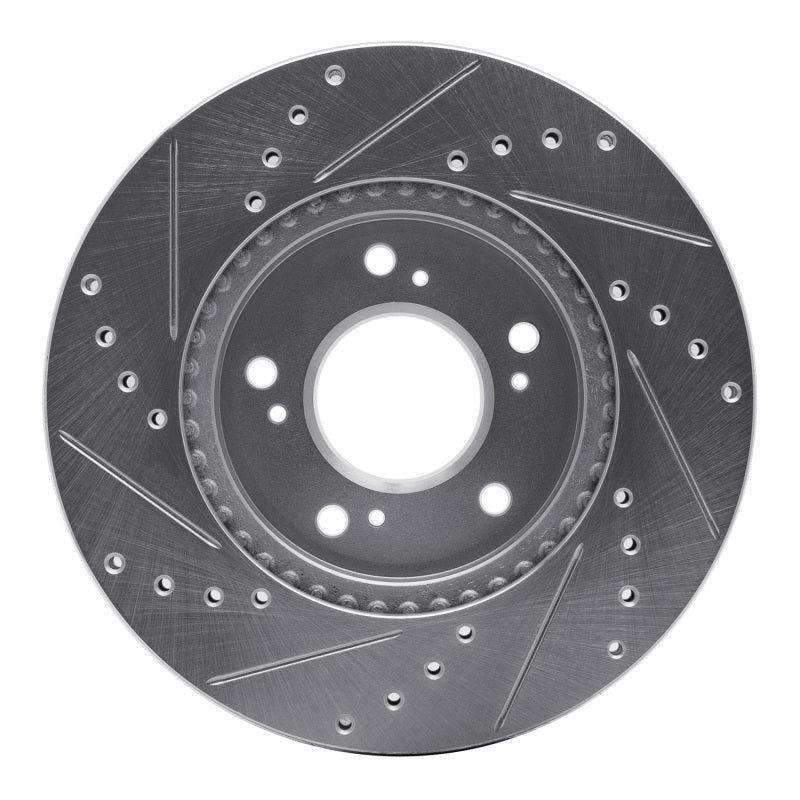 DFC 91-01 Acura INTEGRA Front Right Drilled & Slotted Silver Brake Rotor