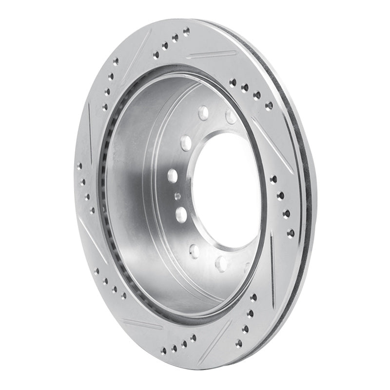 DFC 01-09 Lexus GX470 Rear Right Drilled & Slotted Silver Brake Rotor