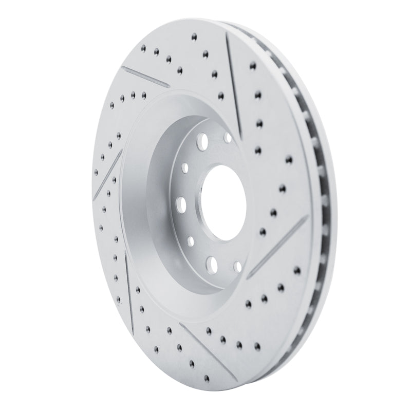 R1 18-25 Jeep Wrangler Front Left Drilled & Slotted Geo-Carbon Rotor