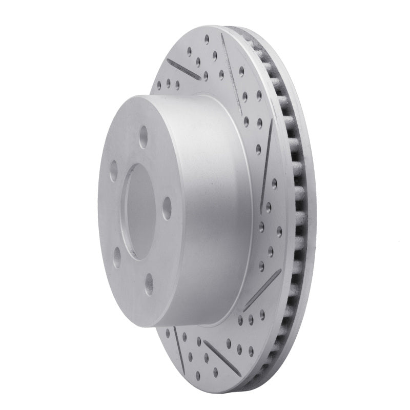 R1 99-06 Jeep Cherokee Front Right Drilled & Slotted Geo-Carbon Rotor