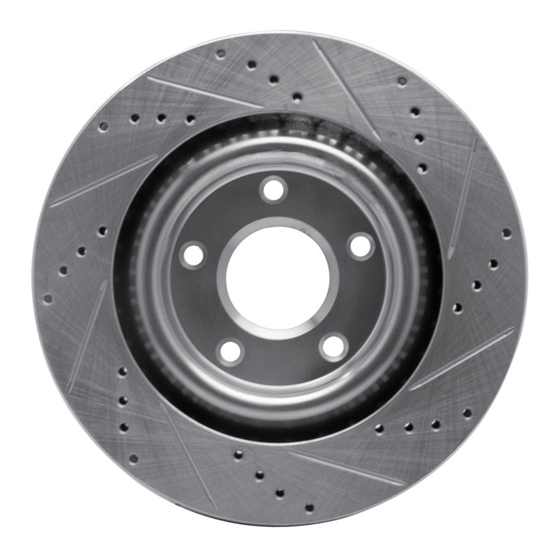 R1 98-04 Chrysler Concorde Front Left Drilled & Slotted Silver Brake Rotor