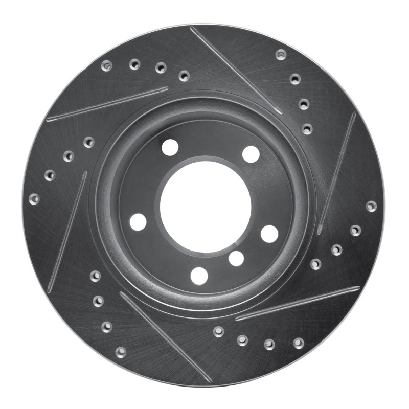 R1 05-07 BMW 120i (Mexico) Front Left Drilled & Slotted Silver Brake Rotor