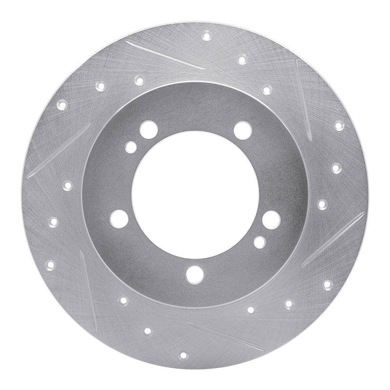 DFC 90-94 Eagle Talon Rear Right Drilled & Slotted Silver Brake Rotor