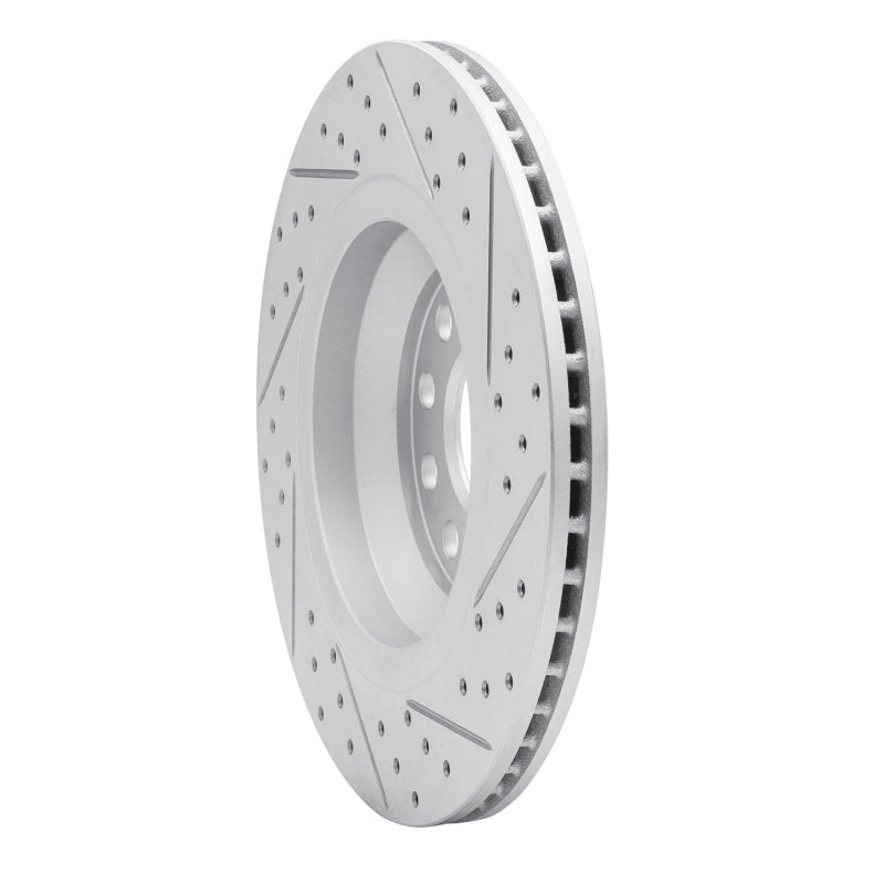 R1 06-25 Audi TT Quattro RS Rear Left Drilled & Slotted Geo-Carbon Rotor