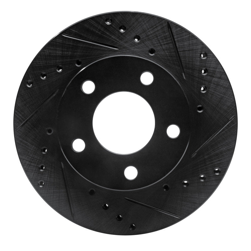 R1 75-80 Ford Granada Right Rear Drilled & Slotted Black Brake Rotor