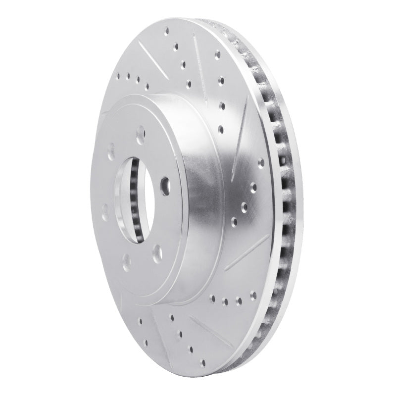 R1 03-03 Dodge Durango Front Right Drilled & Slotted Silver Brake Rotor