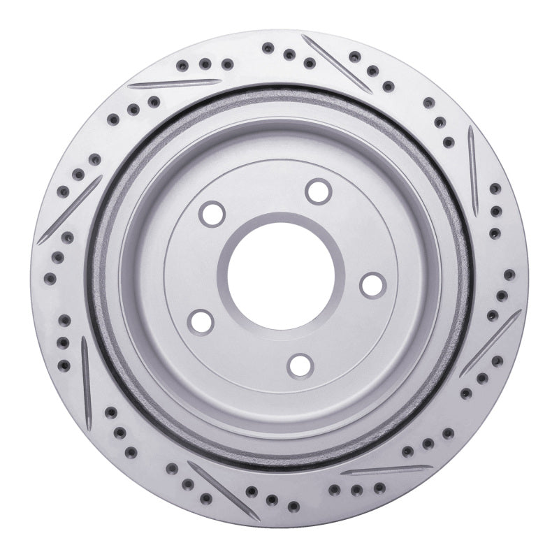 R1 97-13 Cadillac Xlr Rear Left Drilled & Slotted Geo-Carbon Rotor
