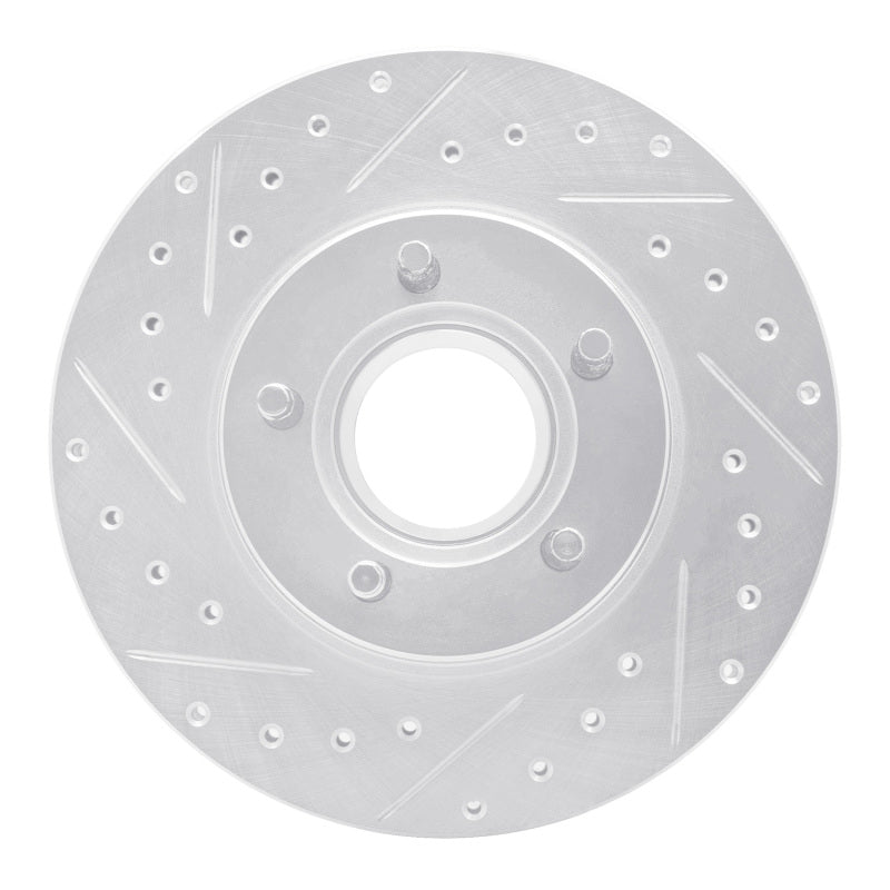 R1 95-97 Ford Ranger (USA/Canada) Front Left Drilled & Slotted Silver Brake Rotor
