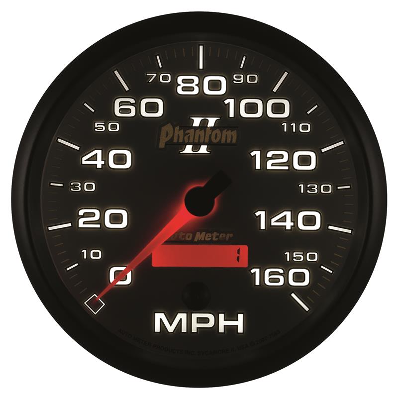 Autometer Phantom II 5in Electrical Programmable Speedometer 150MPH