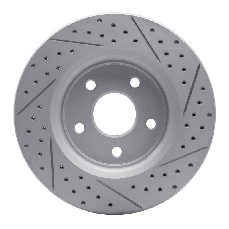 R1 05-10 Jeep Commander Front Right Drilled & Slotted Geo-Carbon Rotor
