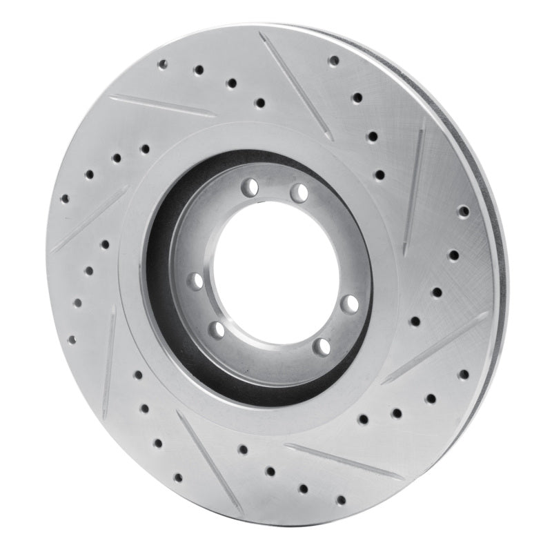 R1 96-06 Hummer H1 Front Left Rear Left Drilled & Slotted Silver Brake Rotor