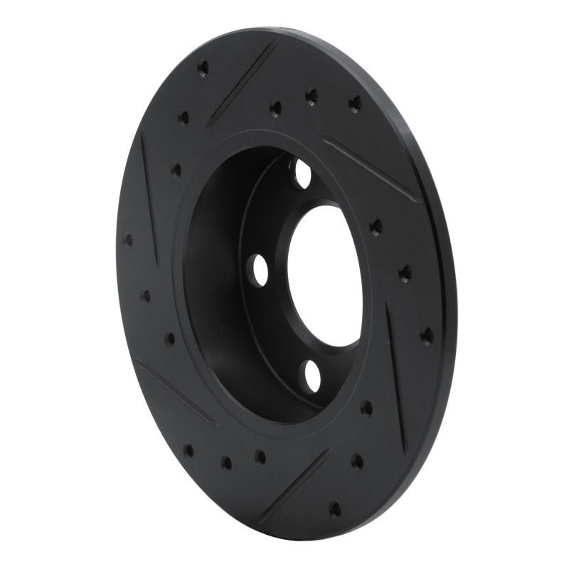 R1 98-24 Audi A1 (Mexico) Rear Right Drilled & Slotted Black Brake Rotor