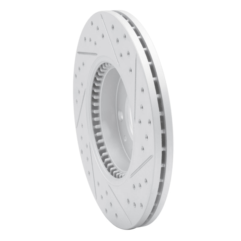 R1 06-13 Ford Fusion Front Left Drilled & Slotted Geo-Carbon Rotor
