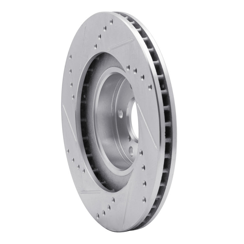R1 01-08 Saab 9-2X Front Right Drilled & Slotted Silver Brake Rotor