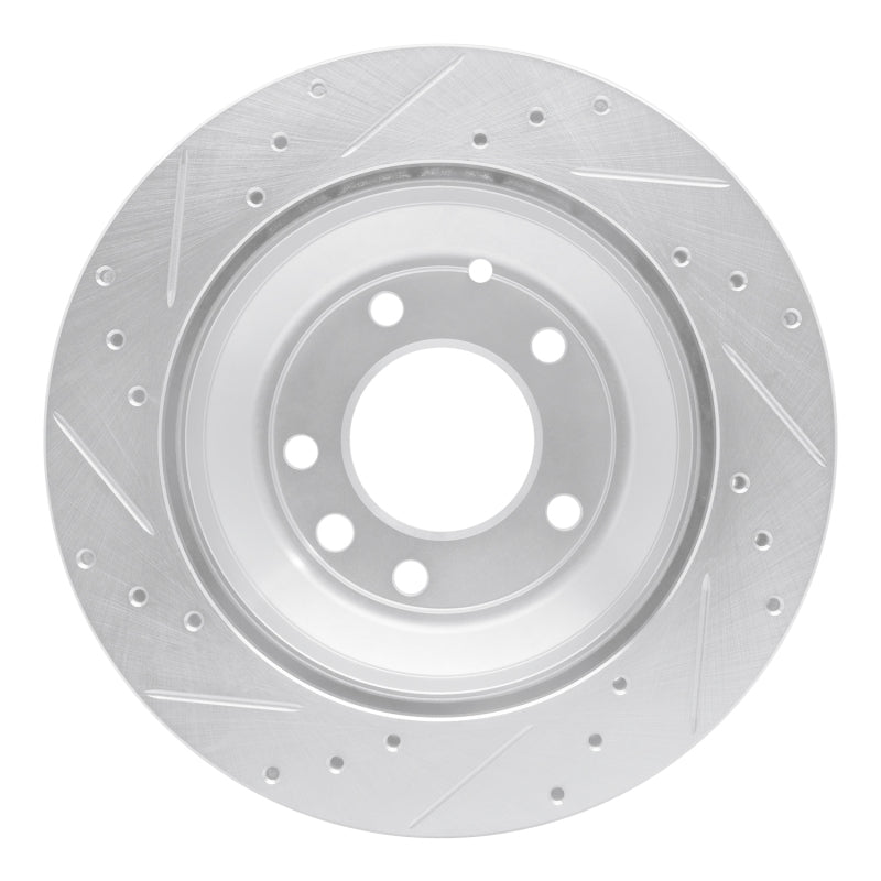 DFC 03-18 Audi Q7 Rear Right Drilled & Slotted Silver Brake Rotor