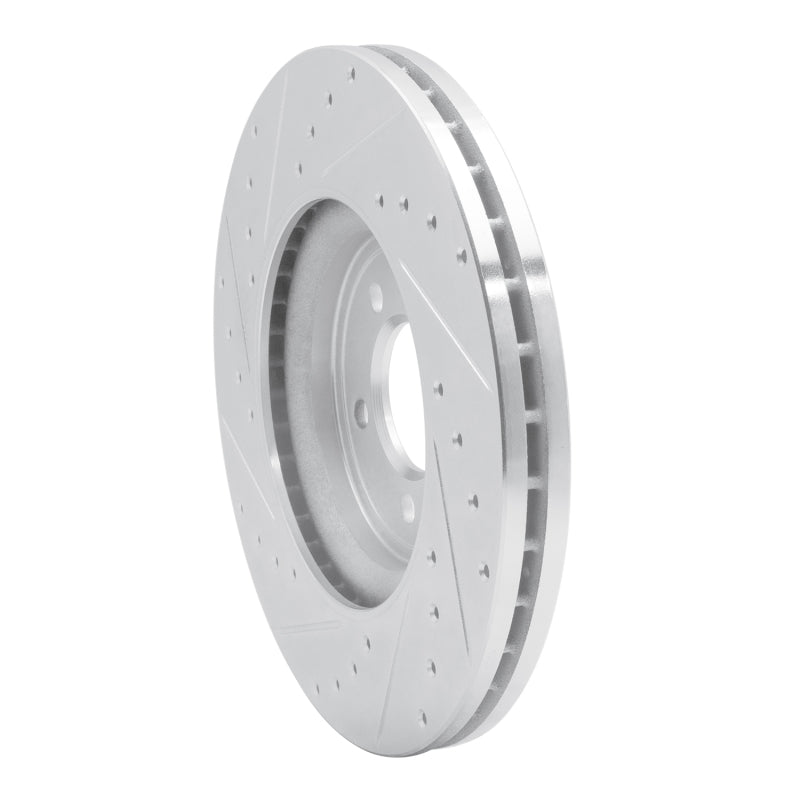 DFC 06-10 Jaguar XK Front Right Drilled & Slotted Silver Brake Rotor